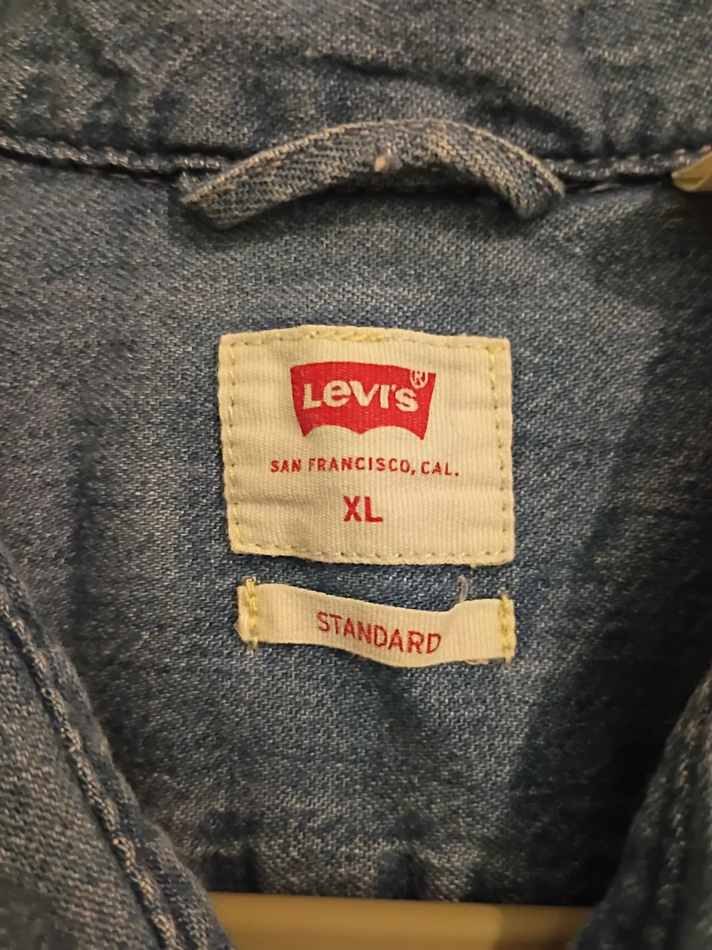 Levi's Men's Light Blue Denim Short Sleeve Shirt Sz XL